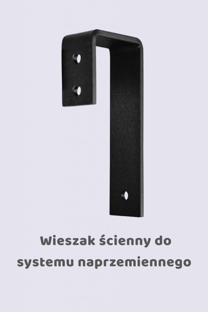 Wieszak ścienny do systemu naprzemiennego